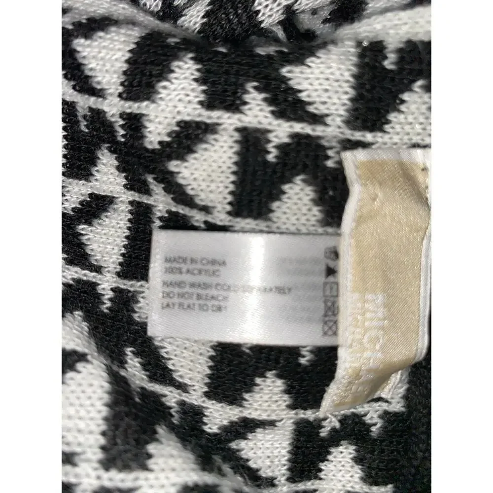 Michael Kors Black & White MK Logo Infinity Scarf